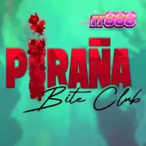 Tampilan antarmuka permainan slot Piranha Bite Club dengan tema bawah air yang gelap